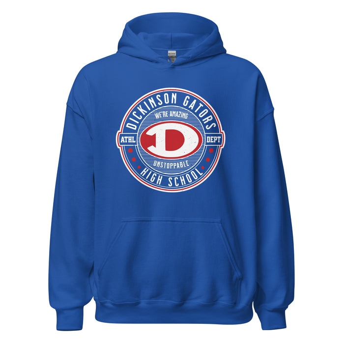 Dickinson High School Gators Royal Blue Classic Unisex Hoodie 224