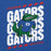 Close-up view of Dickinson High School Gators Royal Blue Classic Unisex Hoodie 223