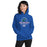 Woman wearing Dickinson High School Gators Royal Blue Classic Unisex Hoodie 222