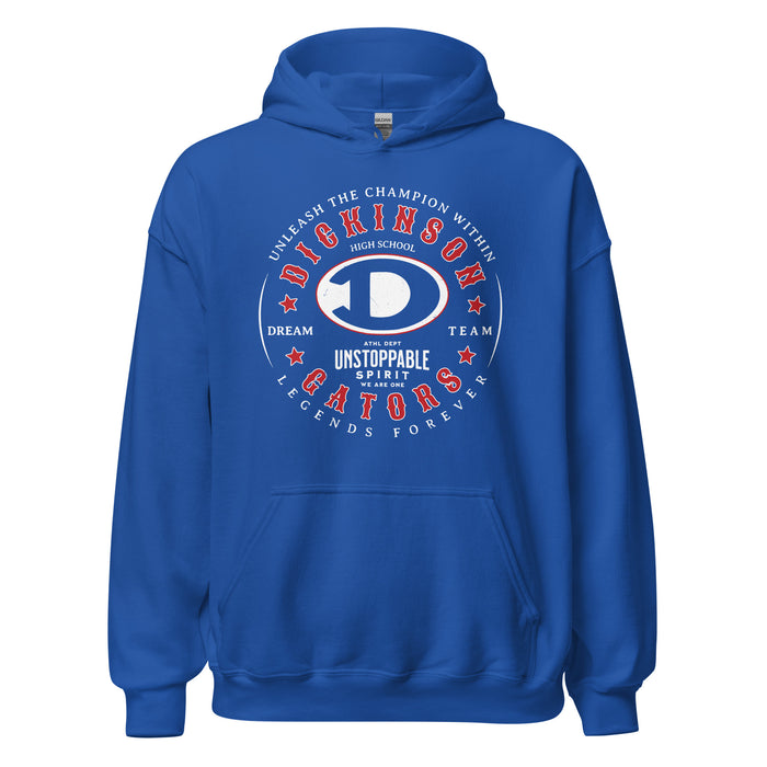 Dickinson High School Gators Royal Blue Classic Unisex Hoodie 214