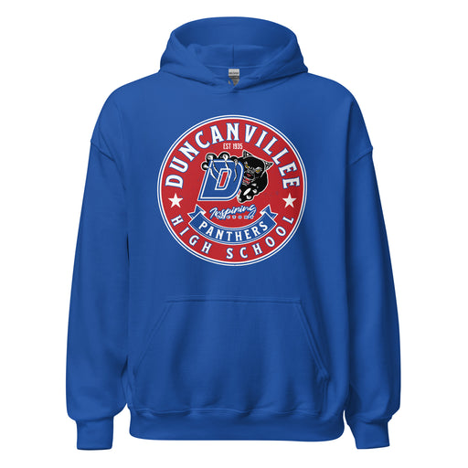 Duncanville High School Panthers Royal Blue Classic Unisex Hoodie 215