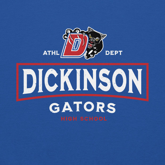 Close-up view of Duncanville High School Panthers Royal Blue Classic Unisex Hoodie 202