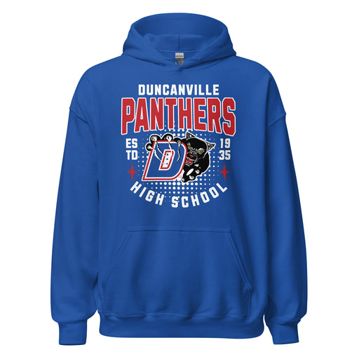 Duncanville High School Panthers Royal Blue Classic Unisex Hoodie 204