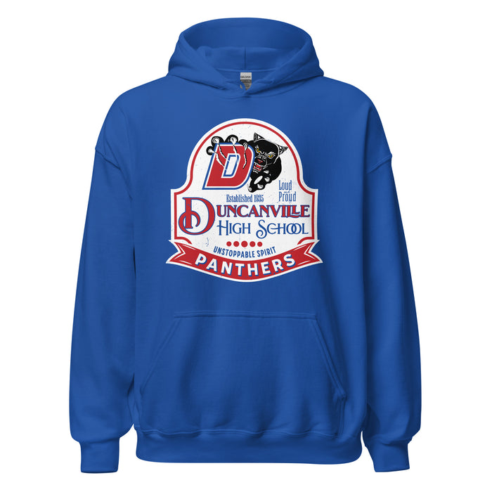 Duncanville High School Panthers Royal Blue Classic Unisex Hoodie 219