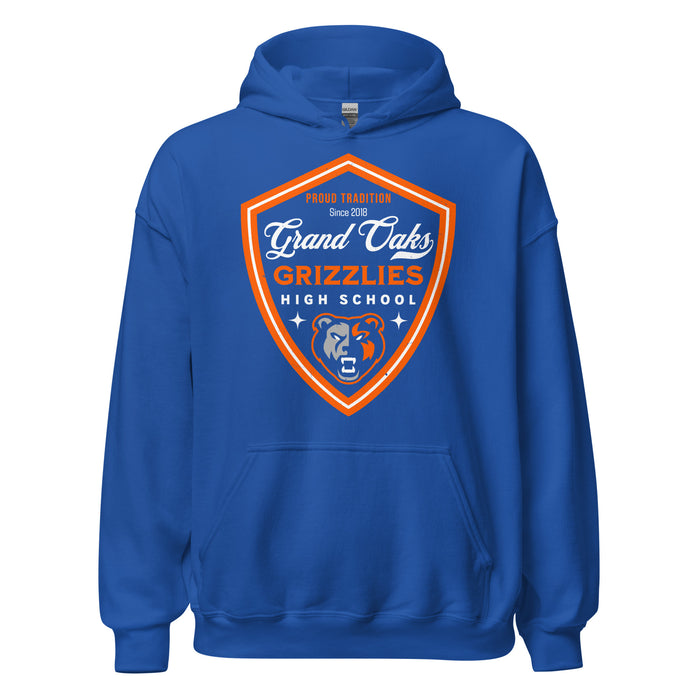 Grand Oaks High School Grizzlies Royal Blue Classic Unisex Hoodie 225