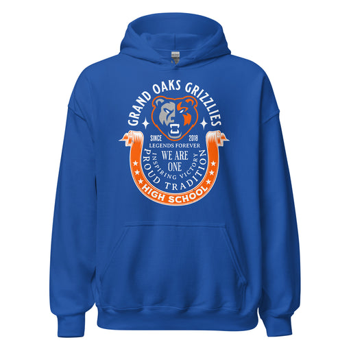 Grand Oaks High School Grizzlies Royal Blue Classic Unisex Hoodie 229