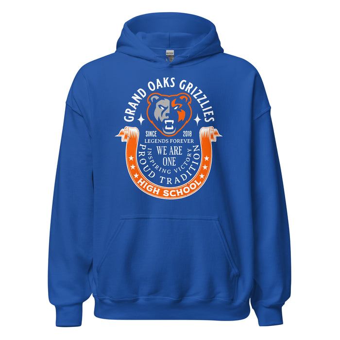 Grand Oaks High School Grizzlies Royal Blue Classic Unisex Hoodie 229