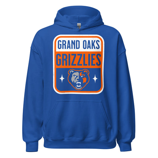 Grand Oaks High School Grizzlies Royal Blue Classic Unisex Hoodie 001