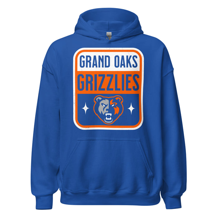 Grand Oaks High School Grizzlies Royal Blue Classic Unisex Hoodie 001