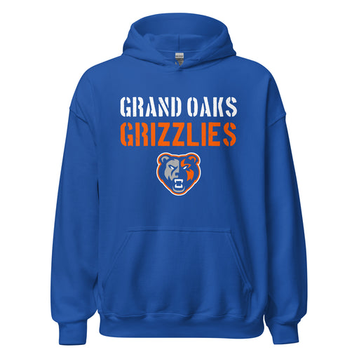 Grand Oaks High School Grizzlies Royal Blue Classic Unisex Hoodie 017