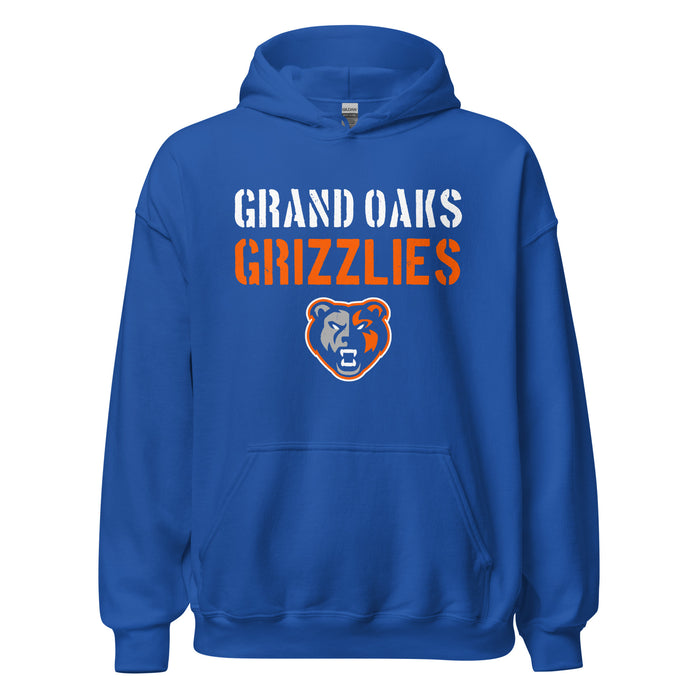 Grand Oaks High School Grizzlies Royal Blue Classic Unisex Hoodie 017