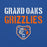 Close-up view of Grand Oaks High School Grizzlies Royal Blue Classic Unisex Hoodie 017