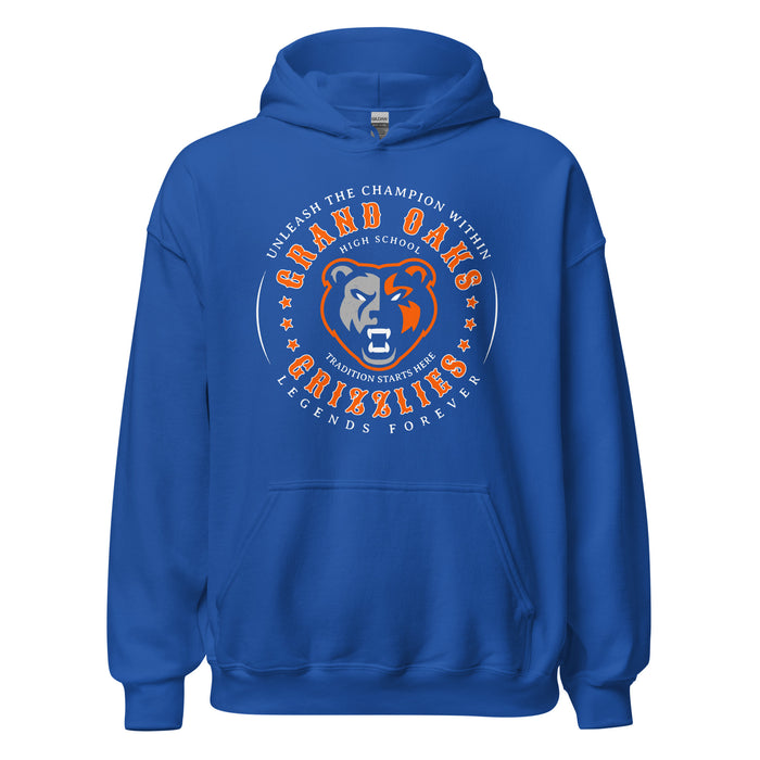 Grand Oaks High School Grizzlies Royal Blue Classic Unisex Hoodie 214