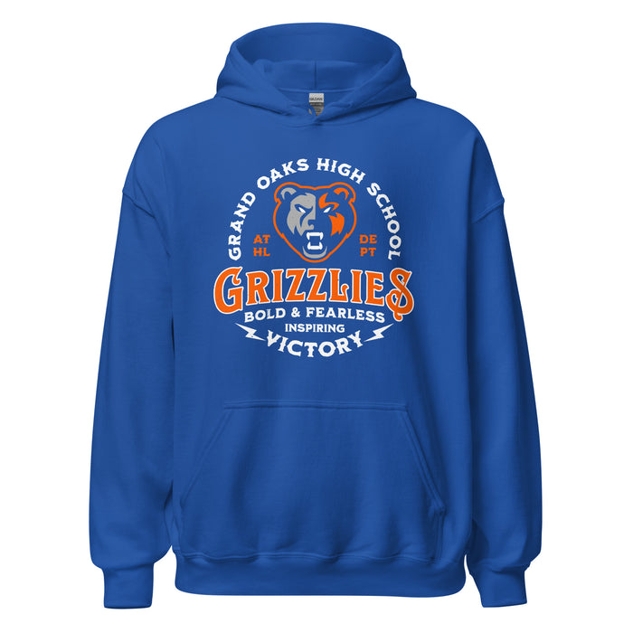 Grand Oaks High School Grizzlies Royal Blue Classic Unisex Hoodie 206
