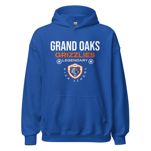 Grand Oaks High School Grizzlies Royal Blue Classic Unisex Hoodie 003