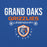 Close-up view of Grand Oaks High School Grizzlies Royal Blue Classic Unisex Hoodie 003
