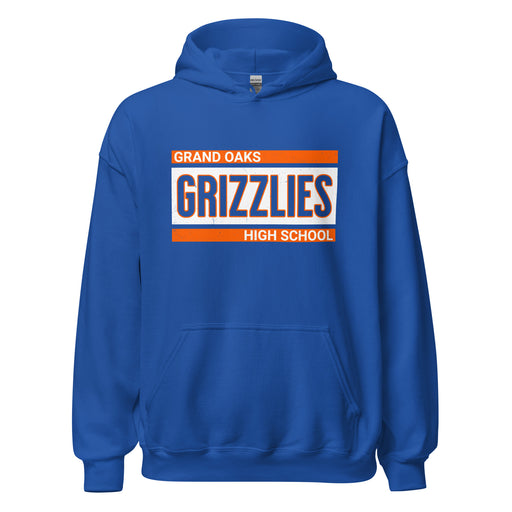 Grand Oaks High School Grizzlies Royal Blue Classic Unisex Hoodie 098