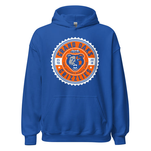 Grand Oaks High School Grizzlies Royal Blue Classic Unisex Hoodie 203