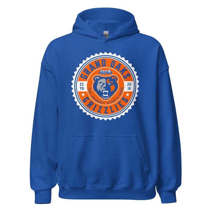 Grand Oaks High School Grizzlies Royal Blue Classic Unisex Hoodie 203