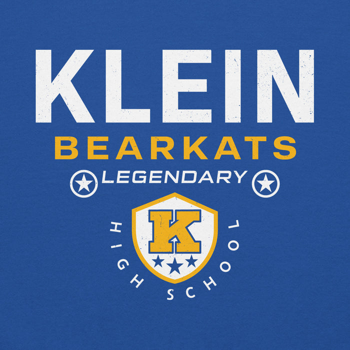 Close-up view of Klein High School Bearkats Royal Blue Classic Unisex Hoodie 003
