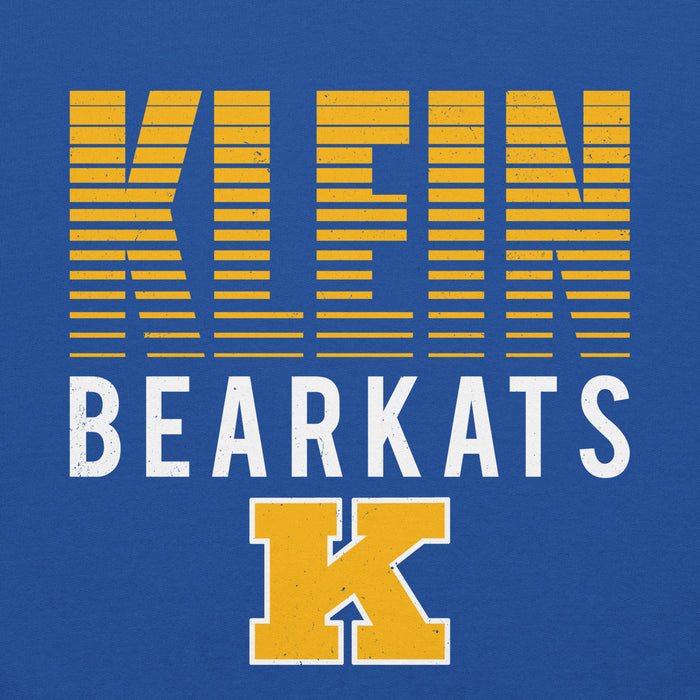 Close-up view of Klein High School Bearkats Royal Blue Classic Unisex Hoodie 224
