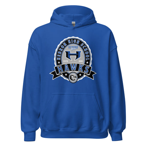 Hebron High School Hawks Royal Blue Classic Unisex Hoodie 212