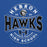 Close-up view of Hebron High School Hawks Royal Blue Classic Unisex Hoodie 218