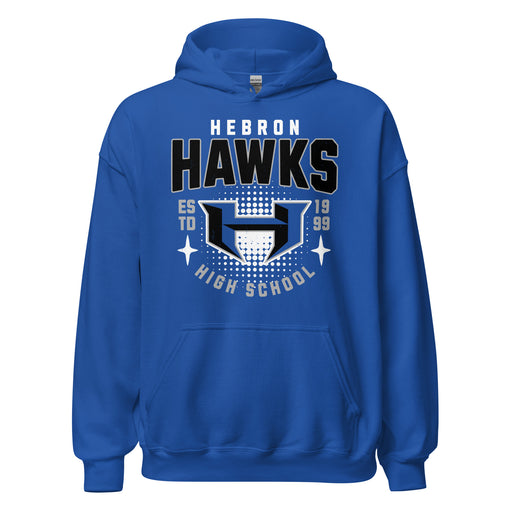 Hebron High School Hawks Royal Blue Classic Unisex Hoodie 204