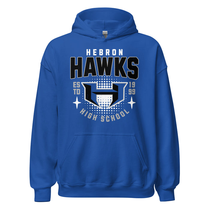 Hebron High School Hawks Royal Blue Classic Unisex Hoodie 204