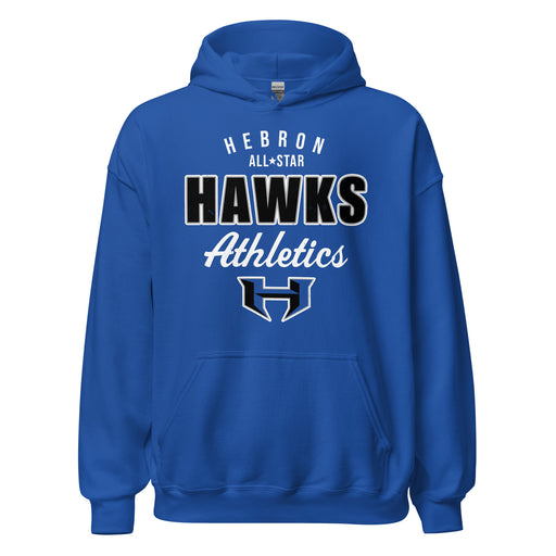 Hebron High School Hawks Royal Blue Classic Unisex Hoodie 034