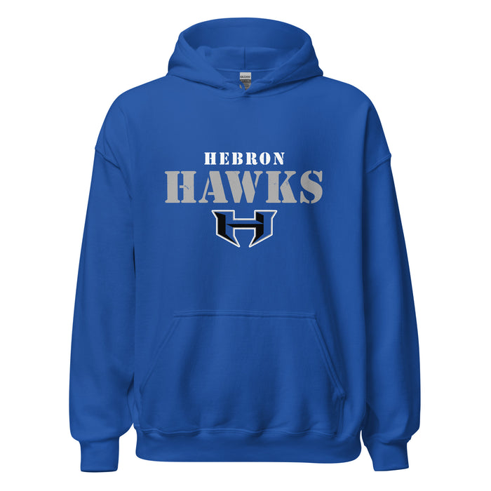 Hebron High School Hawks Royal Blue Classic Unisex Hoodie 017