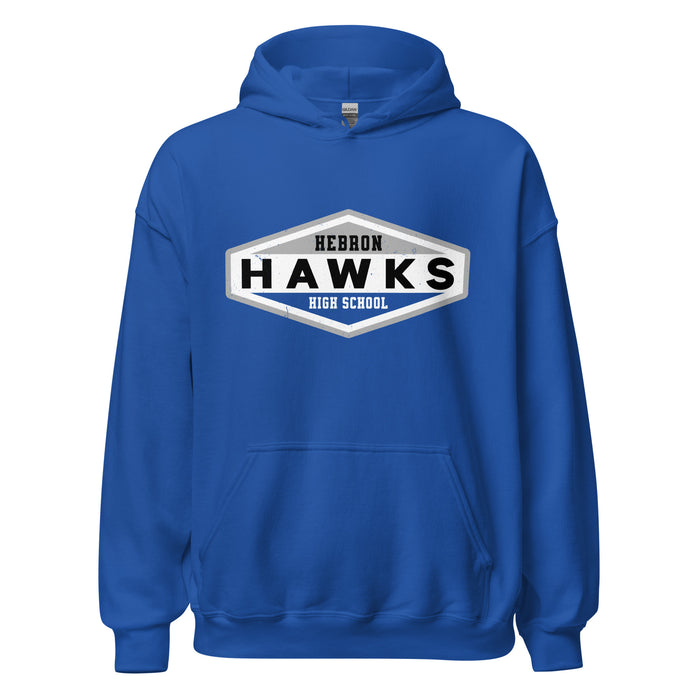 Hebron High School Hawks Royal Blue Classic Unisex Hoodie 009