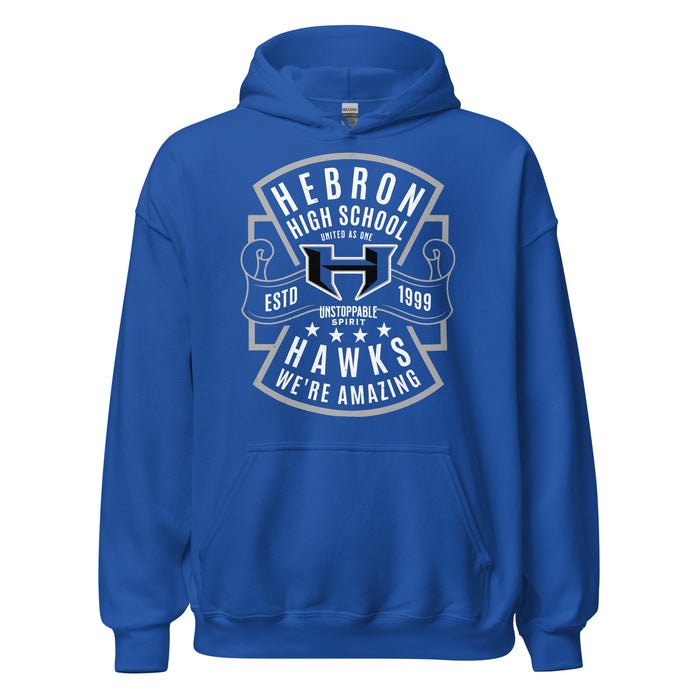 Hebron High School Hawks Royal Blue Classic Unisex Hoodie 207
