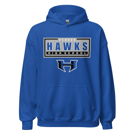 Hebron High School Hawks Royal Blue Classic Unisex Hoodie 049