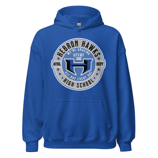 Hebron High School Hawks Royal Blue Classic Unisex Hoodie 224