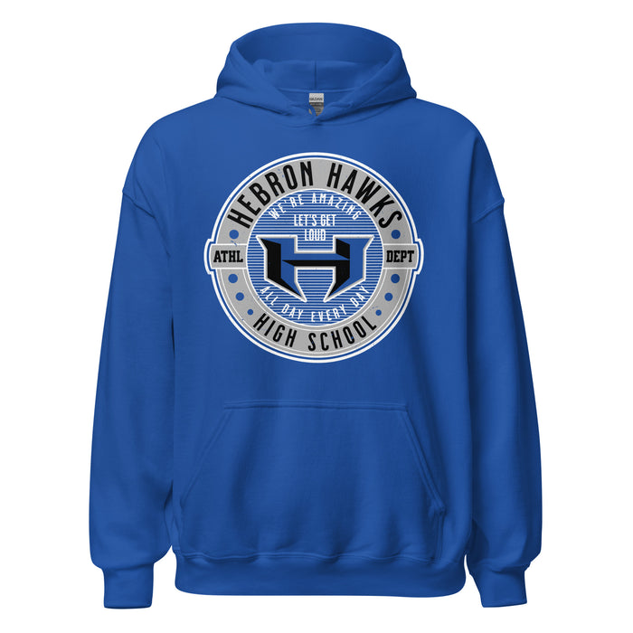 Hebron High School Hawks Royal Blue Classic Unisex Hoodie 224