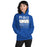 Woman wearing Hebron High School Hawks Royal Blue Classic Unisex Hoodie 240