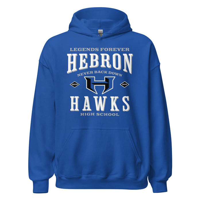 Hebron High School Hawks Royal Blue Classic Unisex Hoodie 230