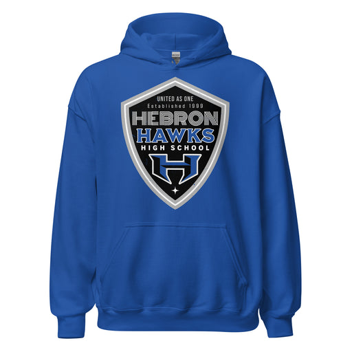 Hebron High School Hawks Royal Blue Classic Unisex Hoodie 225