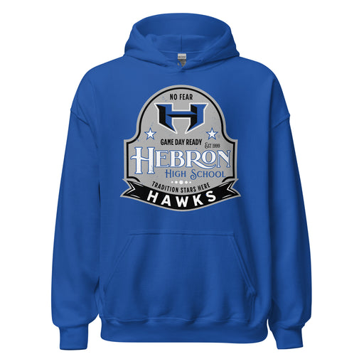 Hebron High School Hawks Royal Blue Classic Unisex Hoodie 219