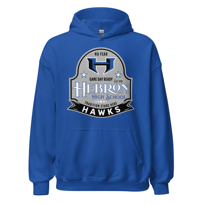 Hebron High School Hawks Royal Blue Classic Unisex Hoodie 219