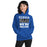 Woman wearing Hebron High School Hawks Royal Blue Classic Unisex Hoodie 231