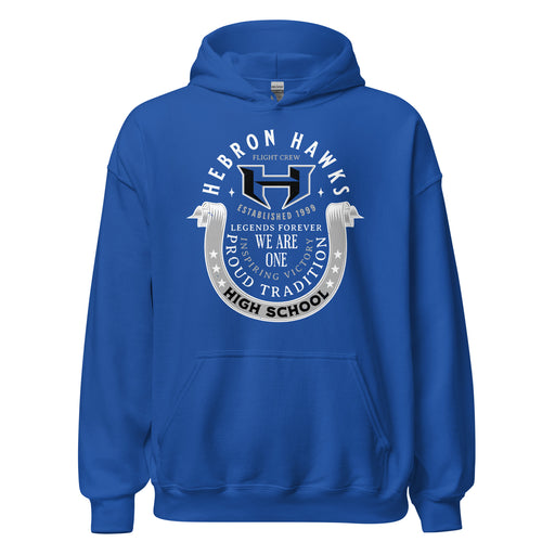 Hebron High School Hawks Royal Blue Classic Unisex Hoodie 229