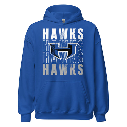 Hebron High School Hawks Royal Blue Classic Unisex Hoodie 233