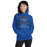 Woman wearing New Caney High School Eagles Royal Blue Classic Unisex Hoodie 237