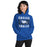 Woman wearing New Caney High School Eagles Royal Blue Classic Unisex Hoodie 233