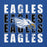 Close-up view of New Caney High School Eagles Royal Blue Classic Unisex Hoodie 233