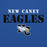 Close-up view of New Caney High School Eagles Royal Blue Classic Unisex Hoodie 017