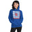 Woman wearing Oak Ridge High School War Eagles Royal Blue Classic Unisex Hoodie 235