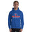 Man wearing Oak Ridge High School War Eagles Royal Blue Classic Unisex Hoodie 222